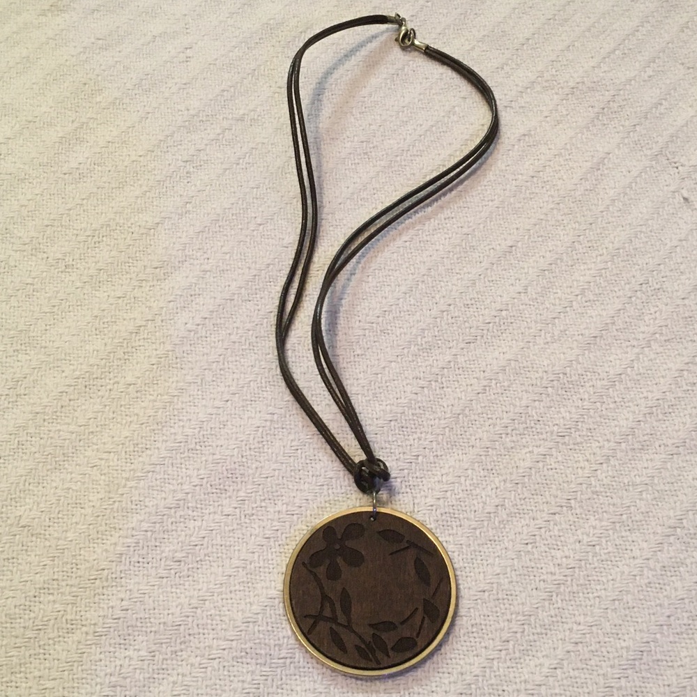 Wood And Leather Necklace